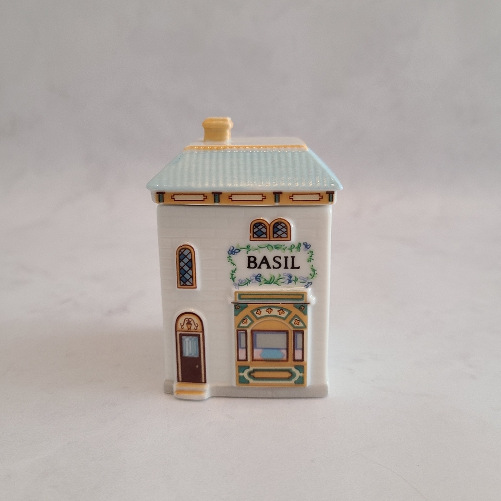 Vintage Lenox Spice Village Spice Jar - 1989 Collection - Basil